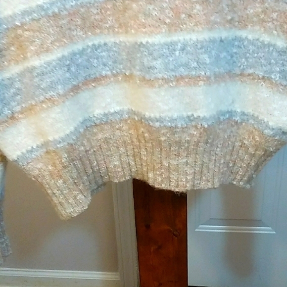 Shetland Scotland Cream Wool Blend Long Sleeves Pullover Sweater UK 46 US 14 - Picture 4 of 10